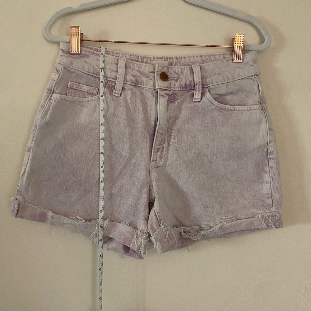 Universal Thread Purple Jean Shorts Mid-Rise Frayed Hem
